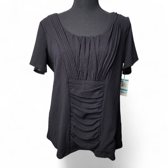 Alfani Tops - Alfani Women's Ruched Top 0X Plus Size NWT Gothcore Y2K Whimsigoth Romantic